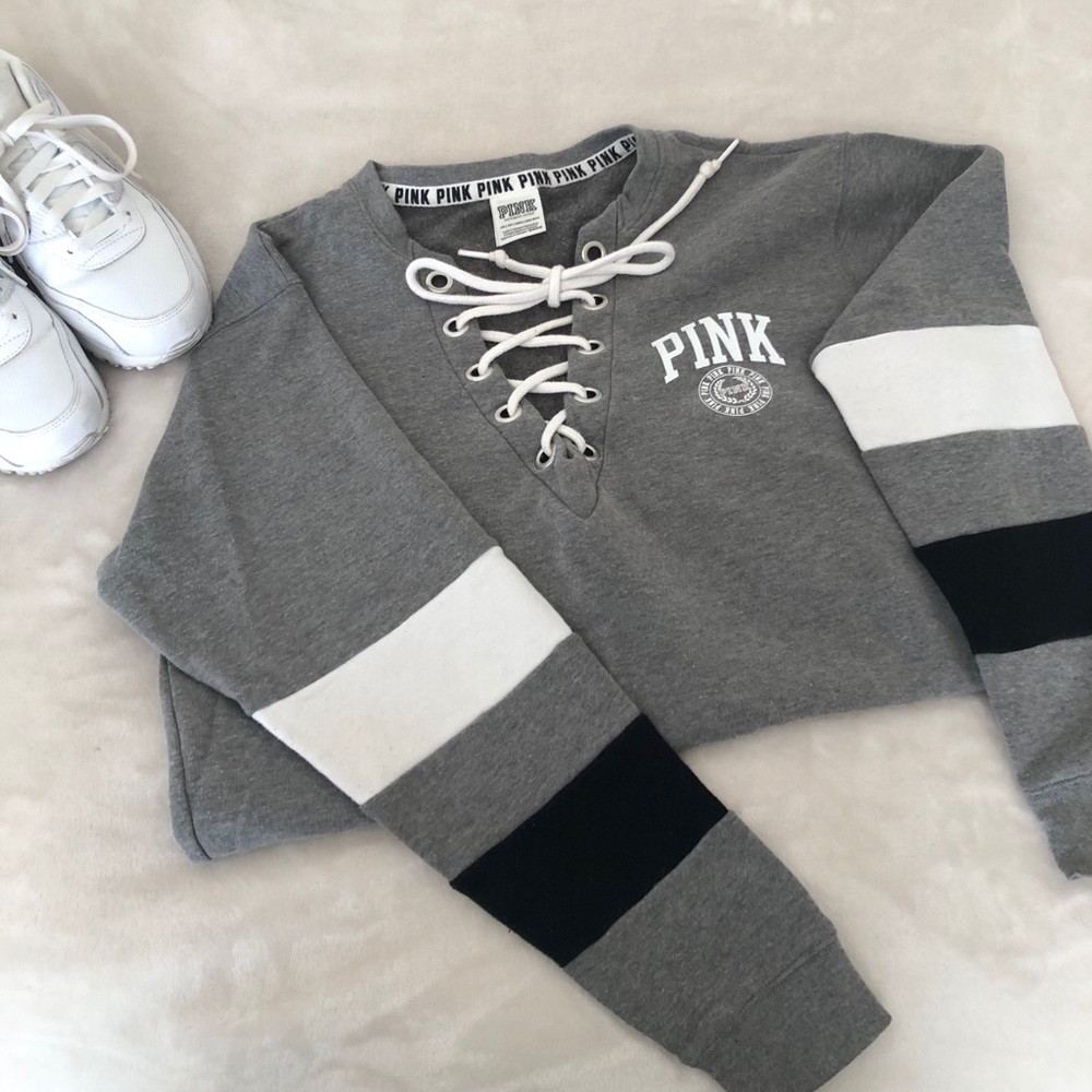 Pink Tie Up Sweater